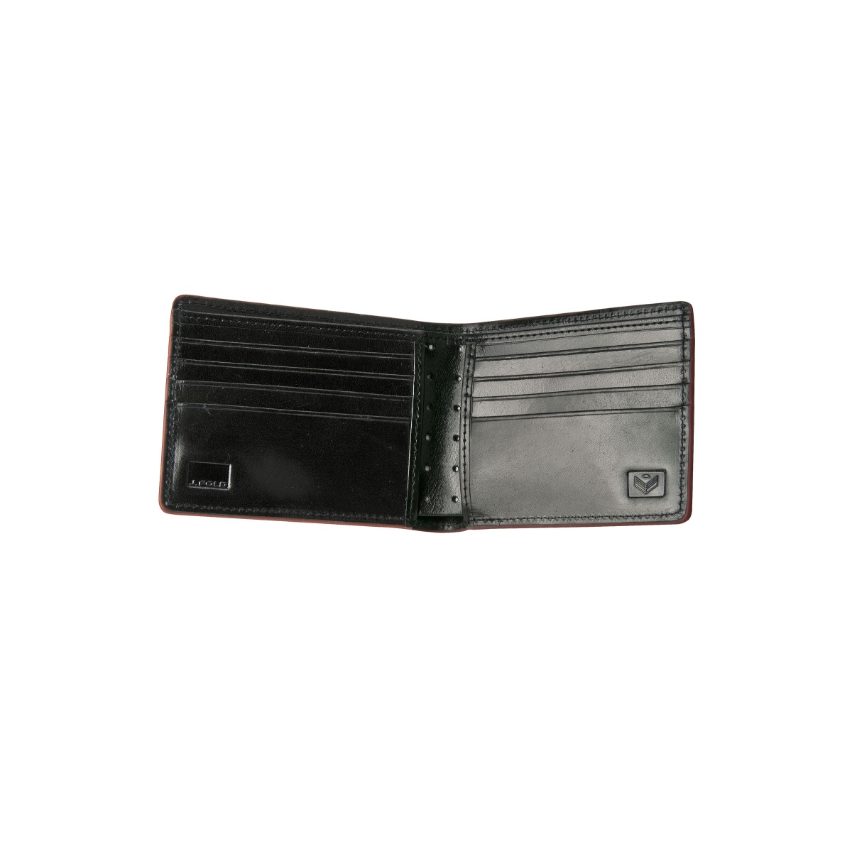 J.FOLD Thunderbird Leather Wallet - Black/Red